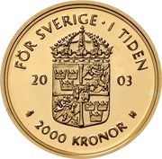 2000 Kronor - Carl XVI Gustaf 30 years of Reign, Sweden, 2003 reverse image