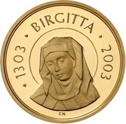 2000 Kronor - Carl XIV Gustaf Saint Birgitta, Sweden, 2003 reverse image