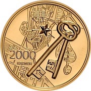 2000 Kronor - Carl XVI Gustaf Stockholm Royal Palace, Sweden, 2004 reverse image