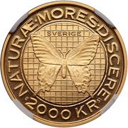 2000 Kronor - Carl XVI Gustaf Carl von Linné reverse image