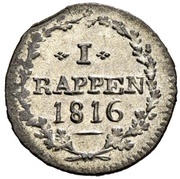 1 Rappen reverse image