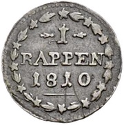 1 Rappen reverse image
