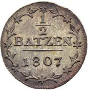 ½ Batzen reverse image