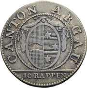1 Batzen oval shield obverse image