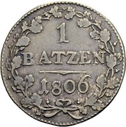 1 Batzen oval shield reverse image