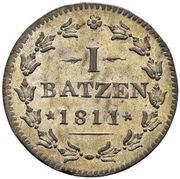 1 Batzen / 10 Rappen, Switzerland, 1810-1816 reverse image