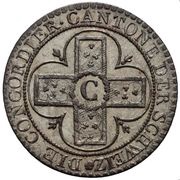 1 Batzen, Switzerland, 1826 reverse image