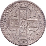 1 Batzen, Switzerland, 1826 reverse image