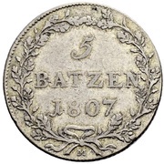 5 Batzen, Switzerland, 1807 reverse image