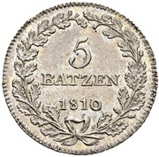 5 Batzen, Switzerland, 1808-1815 reverse image