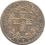 5 Batzen, Switzerland, 1826 reverse image