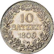 10 Batzen, Switzerland, 1809 reverse image
