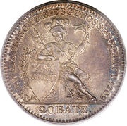 20 Batzen, Switzerland, 1809 reverse image