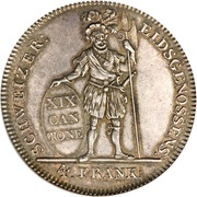 4 Franken, Switzerland, 1812 reverse image