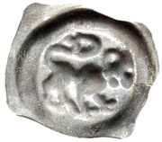 Pfennig "Vierzipfliger Löwenpfennig", Switzerland, 1377 reverse image