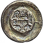 Denier Bracteate - Wencezlaus II medium, Bohemia, 1278-1300 reverse image