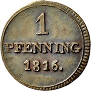 1 Pfennig reverse image