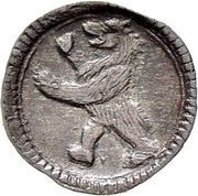 Pfennig Bear facing left obverse image