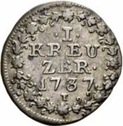 Kreuzer, Switzerland, 1737 reverse image