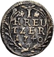 Kreutzer Bear facing left, Switzerland, 1740 reverse image