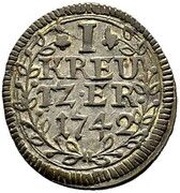 1 Kreuzer, Switzerland, 1742 reverse image