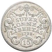 15 Kreutzers, Switzerland, 1738 reverse image