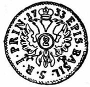 ½ Batzen - Johann Konrad II von Reinach-Hirzbach reverse image