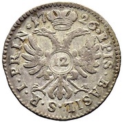 12 Kreuzer - Johann Konrad II von Reinach-Hirzbach, Switzerland, 1725-1733 reverse image