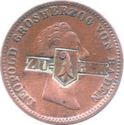 1 Kreuzer Counterstamped obverse image