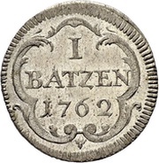 Batzen, Switzerland, 1762 reverse image