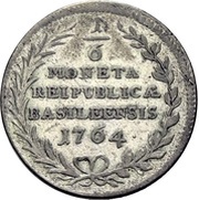 ⅙ Thaler, Switzerland, 1763 reverse image