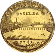 ½ Thaler Gold pattern strike reverse image