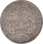 ½ Thaler, Switzerland, 1765 reverse image