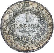 Thaler, Switzerland, 1765 reverse image