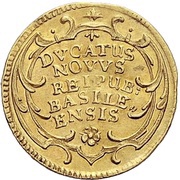 Ducat, Switzerland, 1653 reverse image