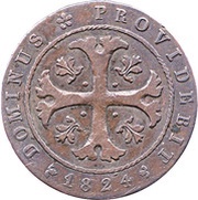 ½ Batzen, Switzerland, 1818-1824 reverse image