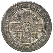 5 Rappen, Switzerland, 1826 reverse image