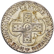 5 Batzens, Switzerland, 1826 reverse image