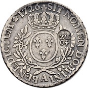 40 Batzens Counterstamped, Switzerland, 1816 reverse image