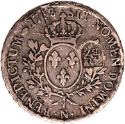 40 Batzens Counterstamped, Switzerland, 1816-1819 reverse image