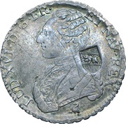 40 Batzens Counterstamped; Ecu Louis XVI with laurel obverse image