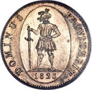 4 Francs, Switzerland, 1823 reverse image