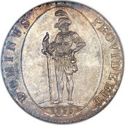 4 Francs, Switzerland, 1835 reverse image