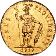 Duplone, Switzerland, 1819 reverse image