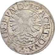 Dicken MONE NO BERNENSIS, Switzerland, 1617-1621 reverse image