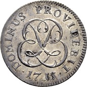 10 Kreutzers, Switzerland, 1715 reverse image