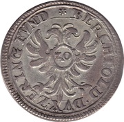 20 Kreutzers, Switzerland, 1656-1659 reverse image