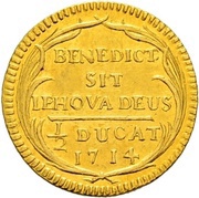 ½ Ducat, Switzerland, 1714 reverse image