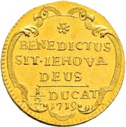 ½ Ducat, Switzerland, 1719 reverse image