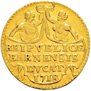 Ducat, Switzerland, 1718 reverse image